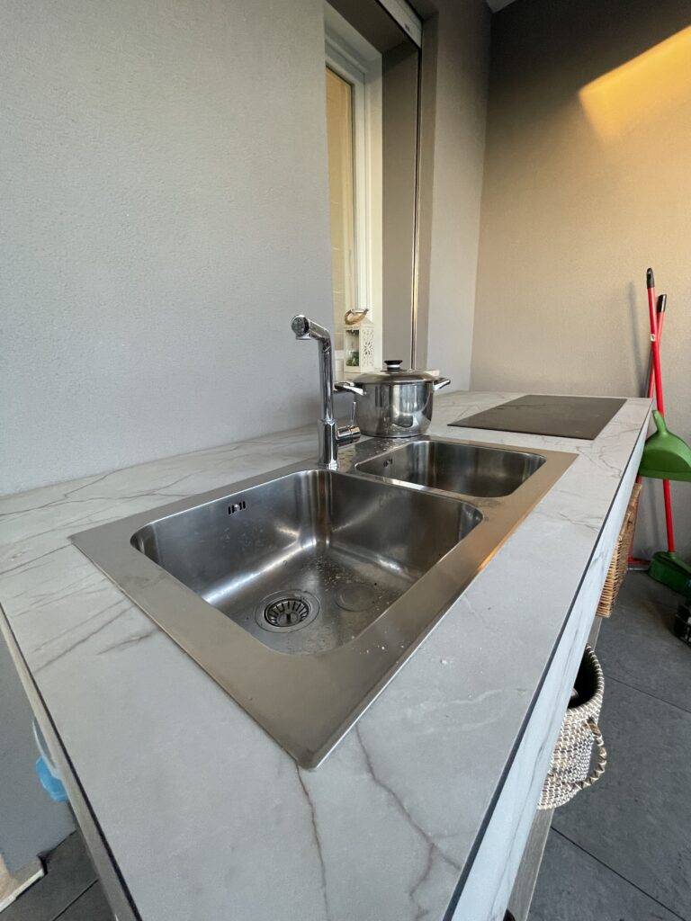 cucina esterna acciaio hpl