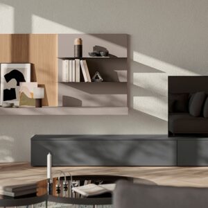 Mobili TV a terra legno e Cobalto570