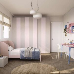 Cameretta Rosa armadio scorrevole GoK10