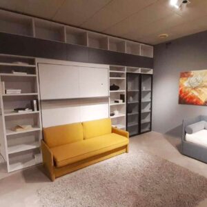 Libreria con letto a scomparsa